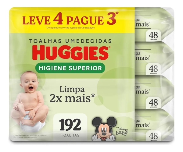 Pack Toalha Umedecida Disney Baby Huggies Max Clean Pacote 4... image 1