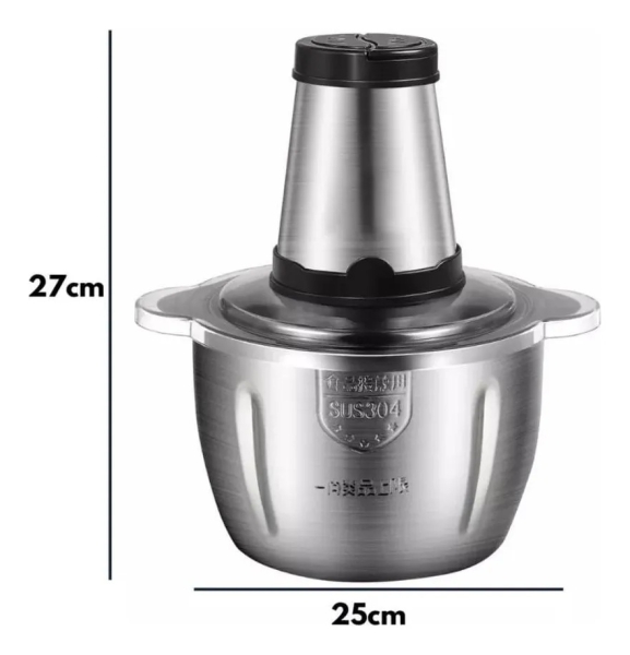 Multiprocessador Elétrico p/ Carne e Legumes Prata - 2 Litros