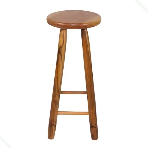 Banqueta Alta Madeira Mesas Brasil 70cm Bar Cozinha Cor Natu... image 1