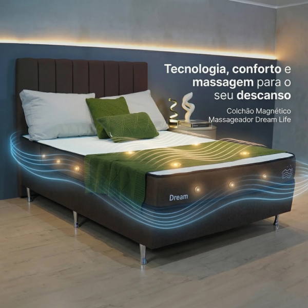 Colchão Magnético Massageador Dream Life Solteiro a Vácuo