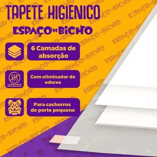 Tapete Higienico Espaço De Bicho 50 Unidades