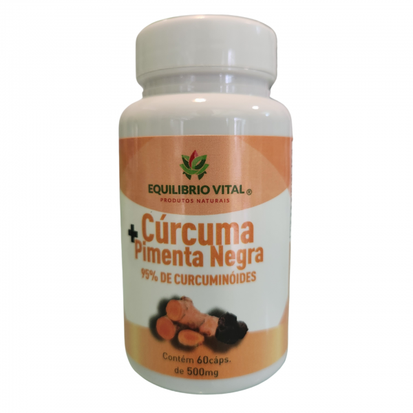 Cúrcuma com Pimenta Preta 60 cápsulas 500mg Equilíb image 1