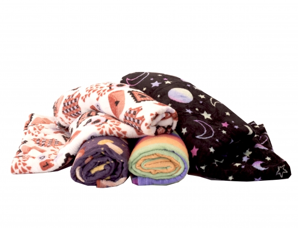 Kit Manta Soft Estampada Casal 03 Peças image 1