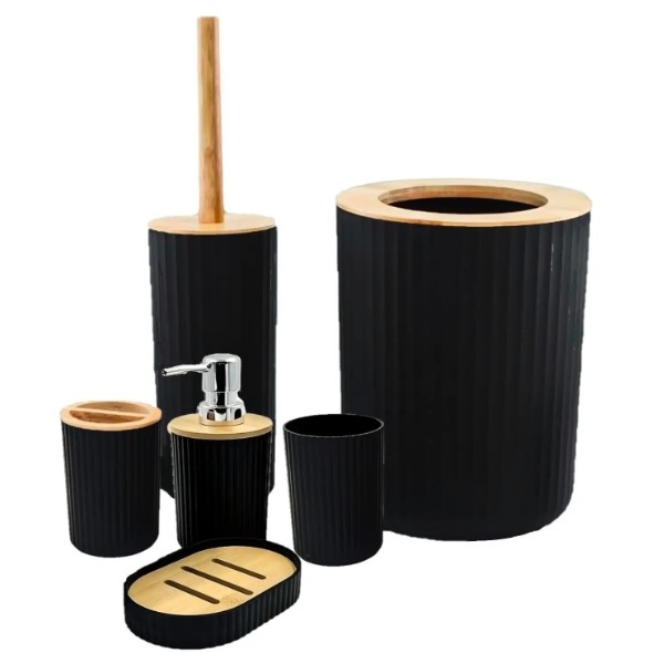 Conjunto de Acessório para Banheiro  - Bambu 6 Peças BM-F1... image 1