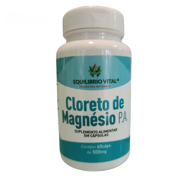 Cloreto de Magnésio P.A 60 Cápsulas 600mg Equilíbrio Vita... image 1