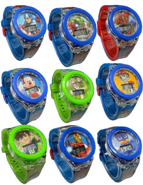 Relógio Infantil Menino Digital Led Personagens variados image 1