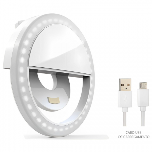 Ring Light Clip Selfie com LED para Celular Universal - (Cor... image 1
