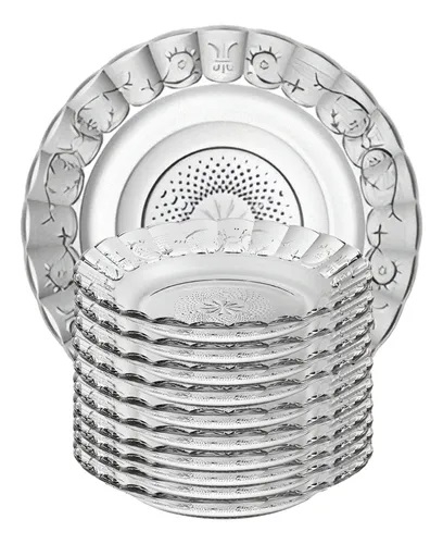 Jogo De Pratos Fundos Egípcio 12 Peças Estrela Transparent... image 1