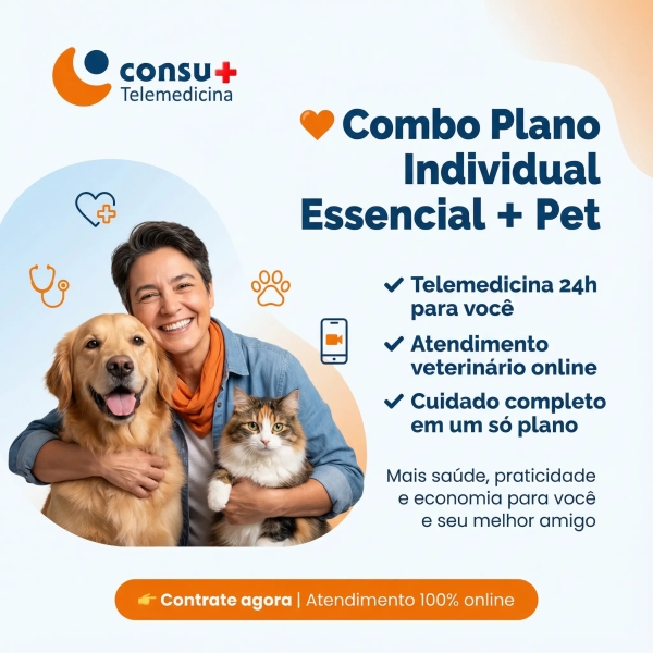 Telemedicina Individual Essencial + Veterinária - Plano Anu... image 1