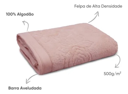 Kit Jogo Toalha De Banho 4 Peças Luxo 100% Algodão Academia