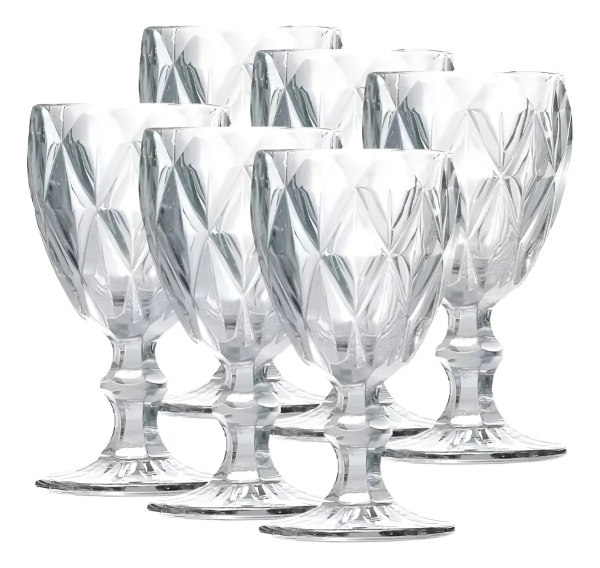 Jogo De 6 Taças Transparente Diamond Gamma 340ml image 1