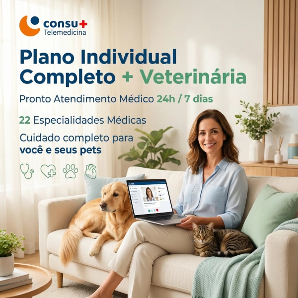 Telemedicina Individual Completo + Veterinária - Plano Anua... image 1