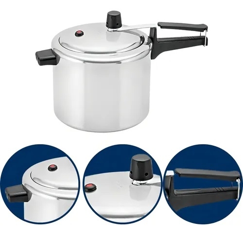 Panela De Pressão 4,5 Litros Alumínio Polido Panelux Classic Cor Cinza