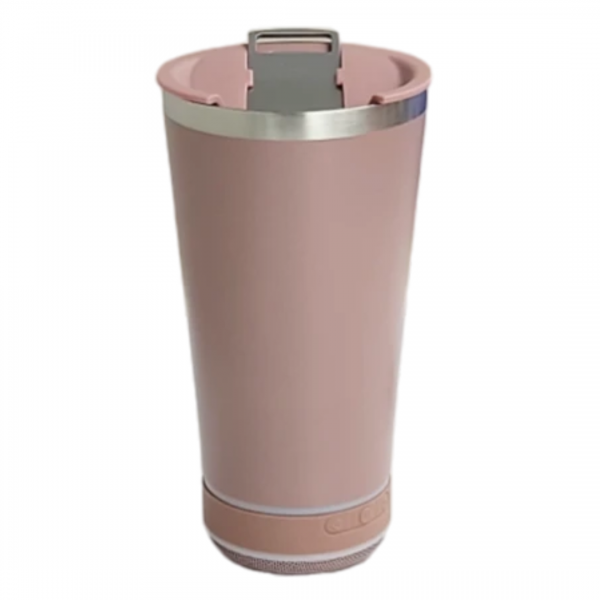 Copo Térmico Som Led e Tampa com Abridor Bluetooth  (420 ml... image 1