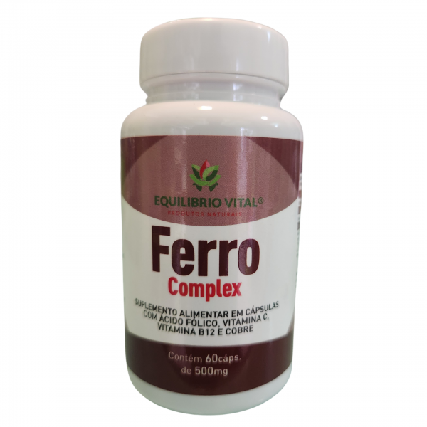 Ferro Complex Quelato Com Vit C, B9, B12 e Cobre 60 cápsula... image 1
