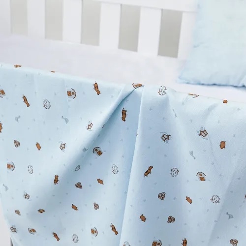 Kit 3 Cueiros Bebê Manta Estampado E Flanelado 80cm X 50cm Cor Menino Azul