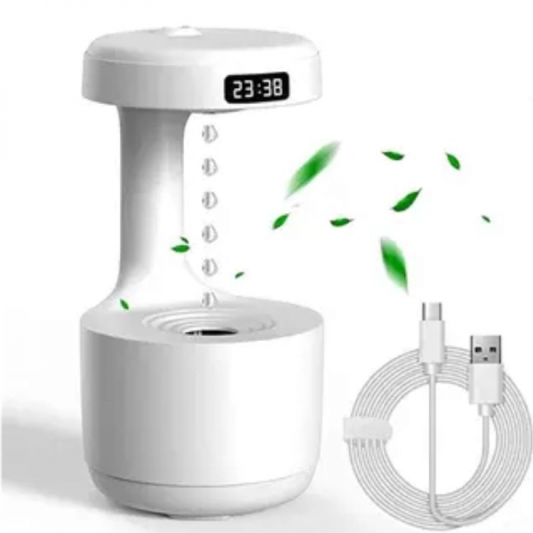 Umidificador Gotas De Água Gravidade Com Relógio Digital L... image 1