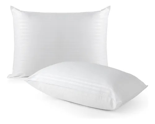 Kit 02 Travesseiro De Plumas De Ganso Sintético 50x70