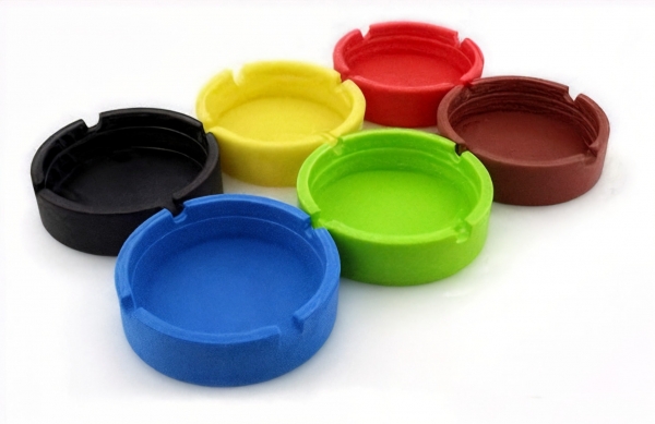 Cinzeiro de Mesa Redondo em Silicone Inquebrável (Cores Sor... image 1