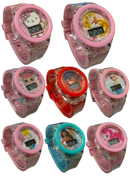 Relógio Infantil Feminino Digital Led Personagens variados image 1