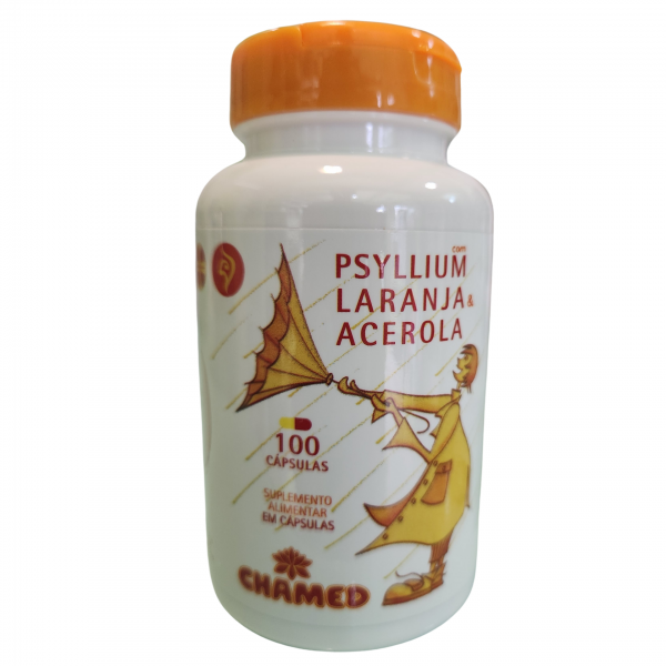 Psyllium Laranja Acerola 100 cápsulas Chamed
