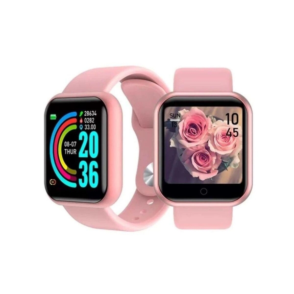 Relógio Smartwatch D20  Rosa/Preto/Branco image 1
