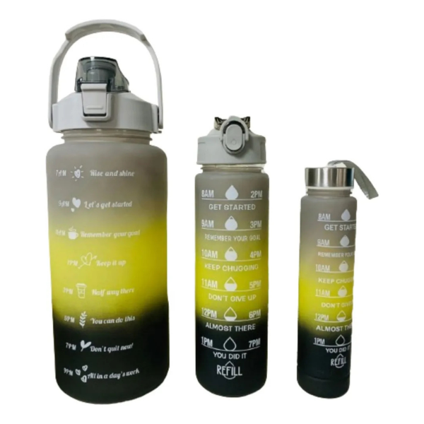 Conjunto de 3 Garrafas Squeeze de Água Frases Motivacionais... image 1