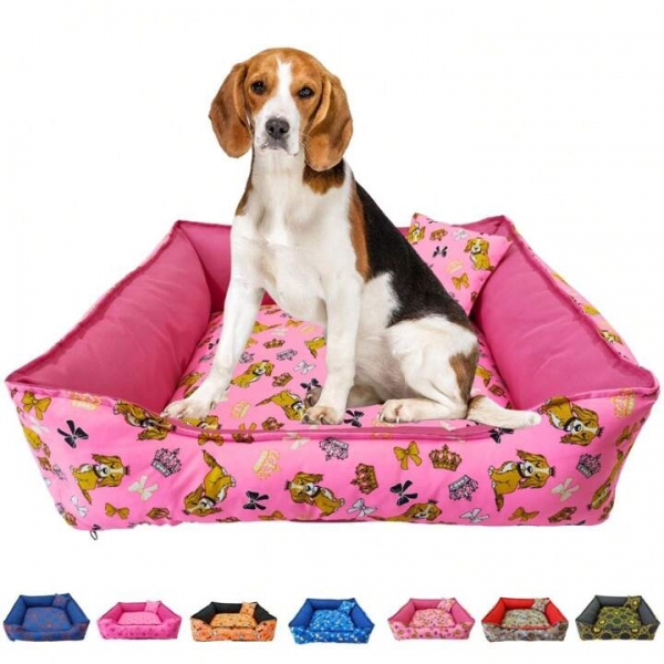 Cama Pet Cachorro Gato Quadrada Estampada - (Cores Sortidas)... image 1