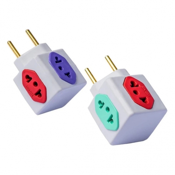 Adaptador de Tomada em Cubo 2 Pinos 10A 20A image 1