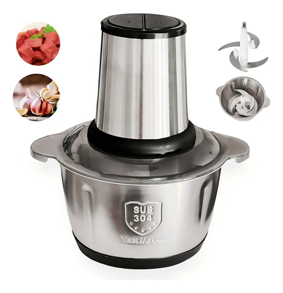 Multiprocessador elétrico p/ Carne e Legumes Prata - 3 Litr... image 1