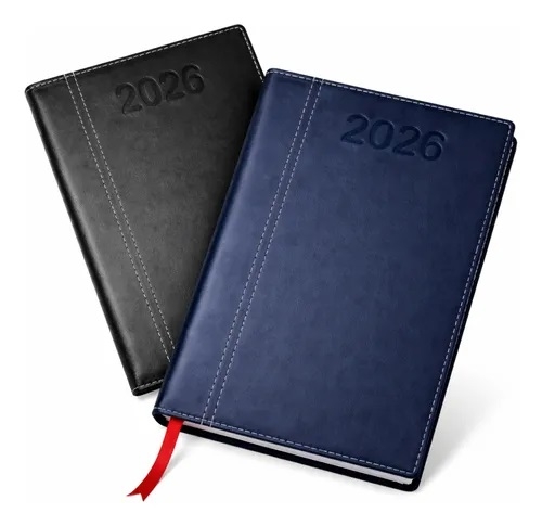 Agenda 2026 Executiva Diária Couro Anual Planner 344 Folhas...