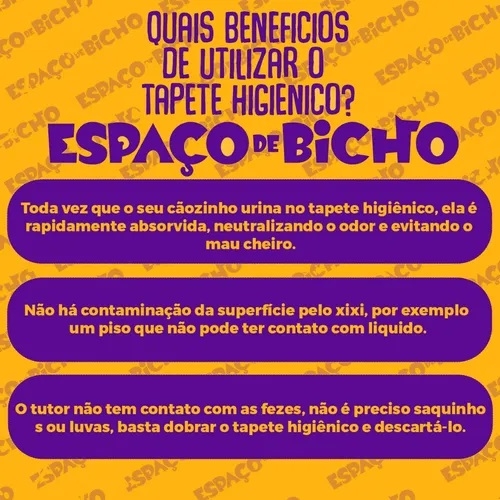 Tapete Higienico Espaço De Bicho 50 Unidades