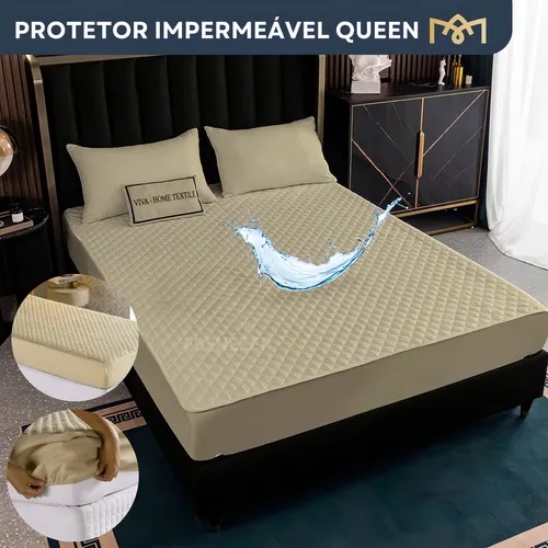 Capa Protetora Impermeável Colchão Queen Matelado Respirável Anti Mofo Antiácaro