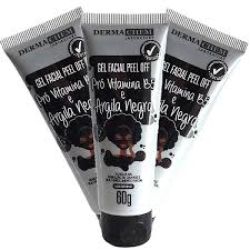 Gel Facial Peel Off Argila Negra 60g - Derma Chem image 1