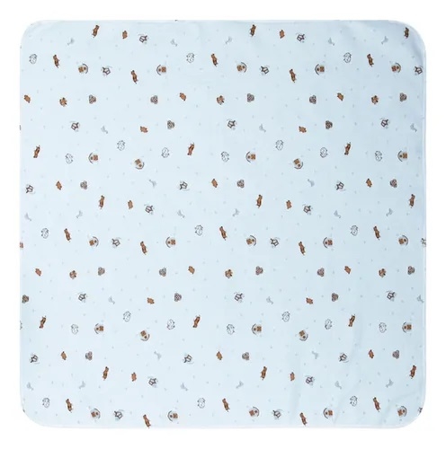 Kit 3 Cueiros Bebê Manta Estampado E Flanelado 80cm X 50cm Cor Menino Azul