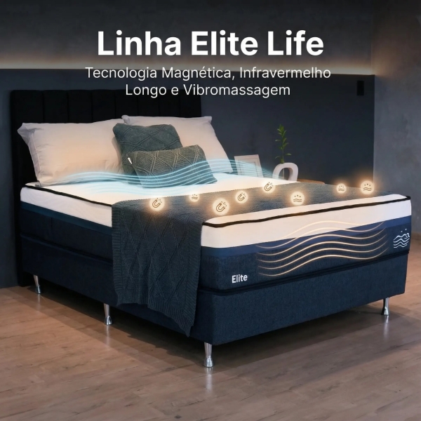 Colchão Magnético Massageador Elite Life Solteiro a Vácuo... image 1