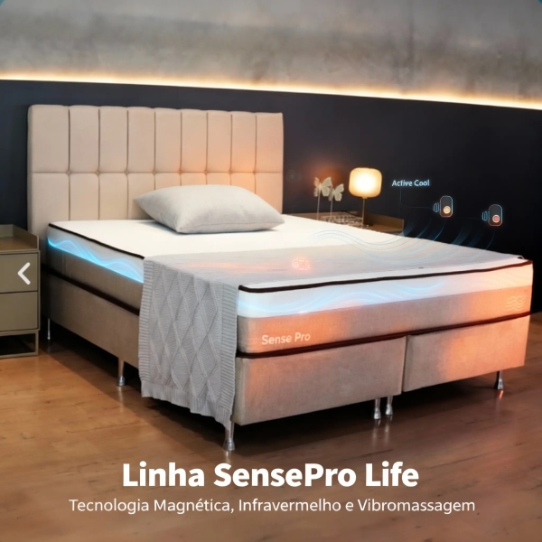 Colchão Magnético Massageador SensePro Life Solteiro a Vácuo