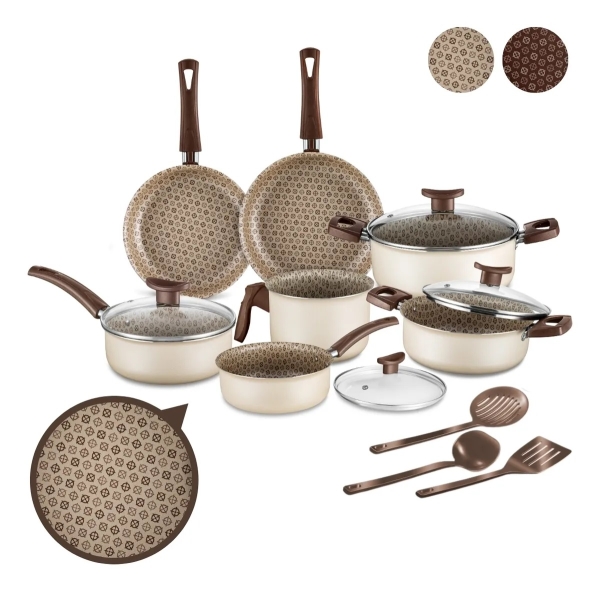 Jogo De Panelas Antiaderente 10 Peças Prime Alumínio Teflo... image 1