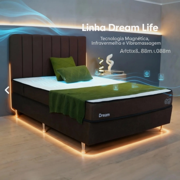 Colchão Magnético Massageador Dream Life Solteiro a Vácuo