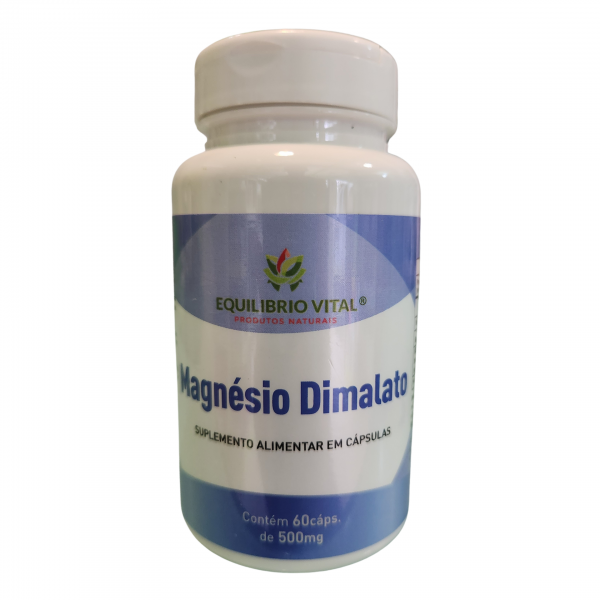 Magnésio Dimalato 60 Cápsulas 480mg Equilíbrio Vital image 1