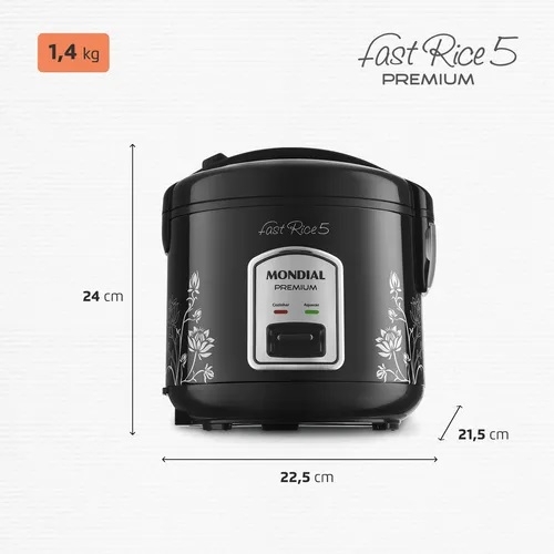 Panela De Arroz Fast Rice 5 Premium Mondial 400W - NPE-08-5X