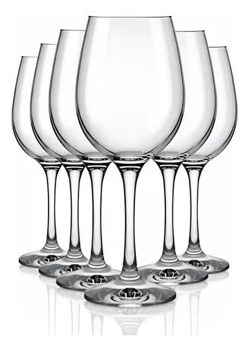 Jogo 6 Taças de Vidro para Vinho Tinto 380ml Moderna Klass ... image 1