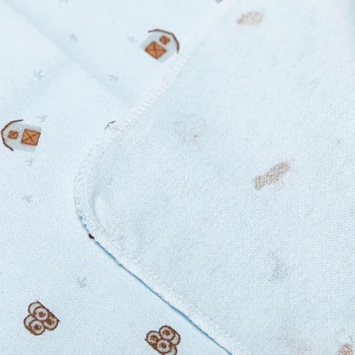 Kit 3 Cueiros Bebê Manta Estampado E Flanelado 80cm X 50cm Cor Menino Azul